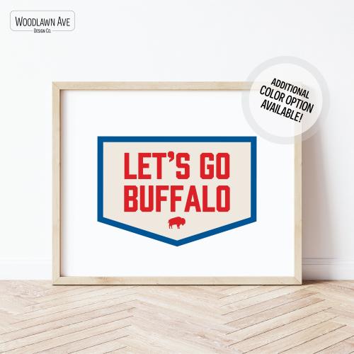 Buffalo Bills Poster: Pennant Style, Let's Go Buffalo