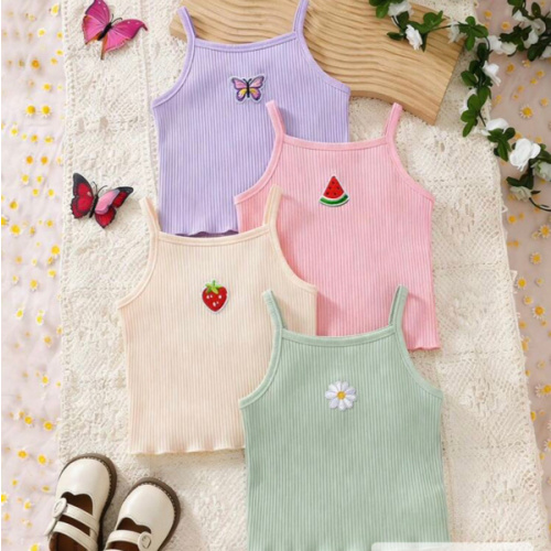 SHEIN Playful Pals 4pcs Baby Girls' Casual Comfortable Camisole Set, Spring/Summer | SHEIN USA