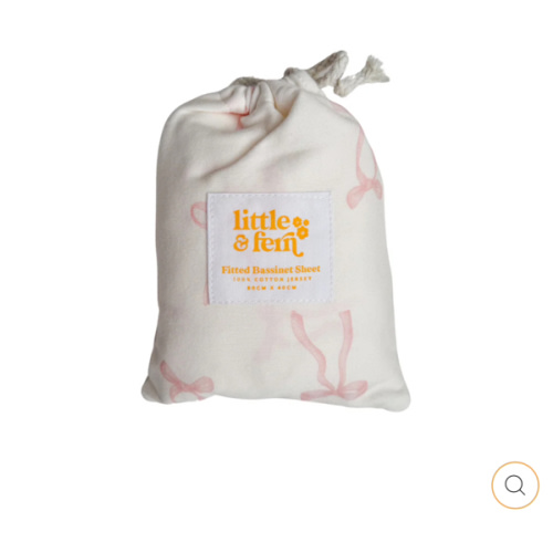 Bassinet Sheet | Pink Bows *APRIL PRE-ORDER*