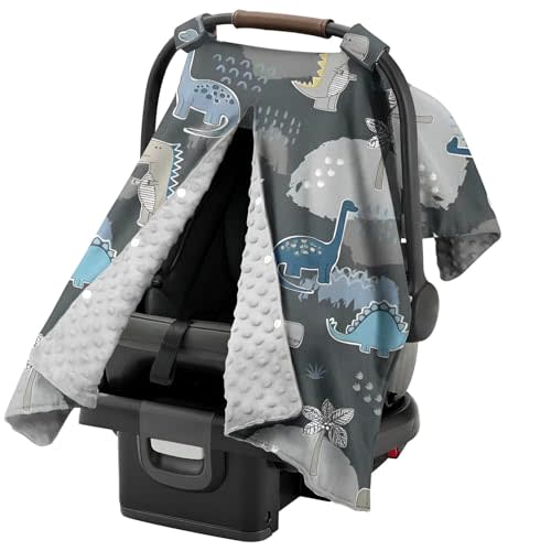 Car Seat Cover Baby,Dinosaur Minky Infant Car Seat Covers 30"x40"