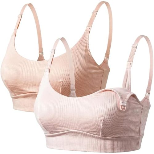 Bodily Everything Bra - Wireless Nursing Bras for Breastfeeding, Soft Stretchy Maternity Sleep Bra with Clip Down Access