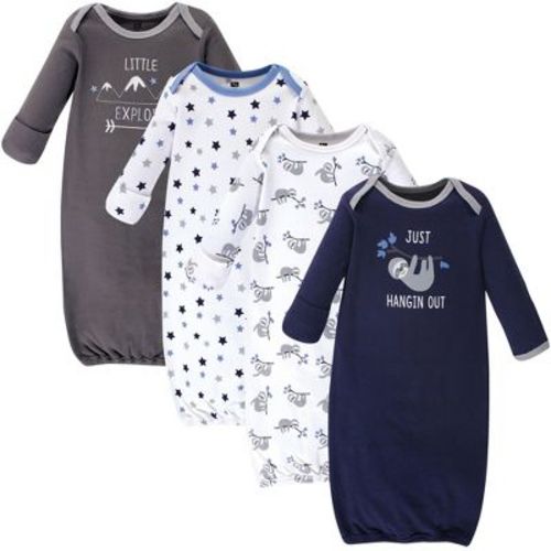 Hudson Baby Infant Boys Cotton Gowns, Little Explorer, Preemie/Newborn