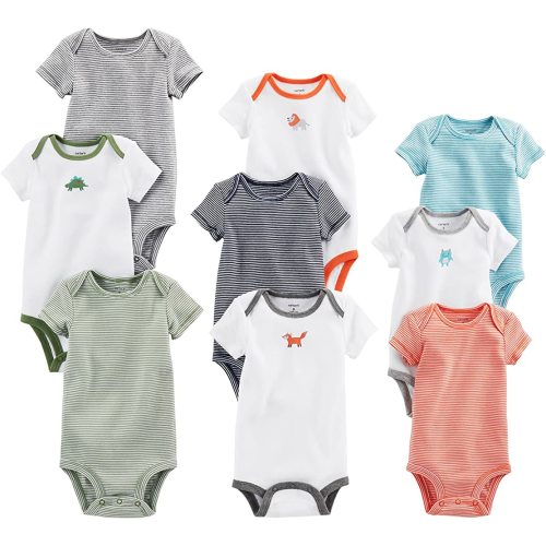 Carter's Baby Boys' 9-Pack Grow with Me Bodysuit Set