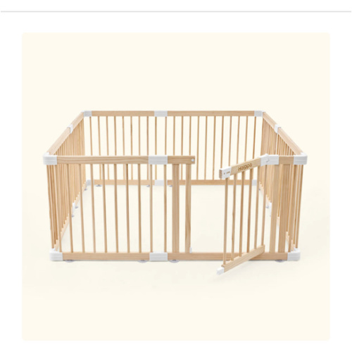 HARPPA Grovi Wooden Baby Gate Playpen | Non-Toxic Foldable DIY Adjustable Play Yard for Infants & Toddlers – Natural Finish Baby Fence for Small & Large Spaces