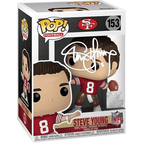 Steve Young #153 Facsimile Signed Reprint Laser Autographed Funko POP! Legends San Francisco 49ers Figurine with Protector Case