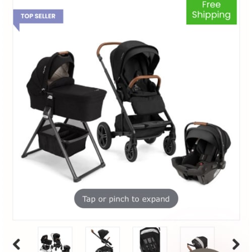 Nuna MIXX Next Bundle - Stroller, Bassinet + Stand, and PIPA Urbn Infant Car Seat - Caviar| Shop Luxury Strollers at SugarBabies!