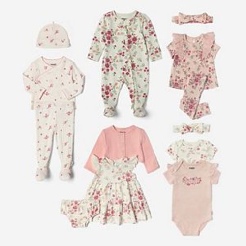 Newborn Baby Girl Huggies 100% Organic Babywear Collection