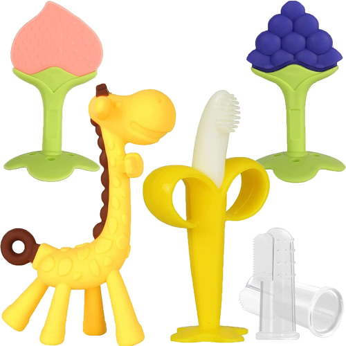 BABARLA Baby Teething Toys,Banana Toothbrush Fruit Teether Set for Relieve the discomfort baby's teething gums - Walmart.ca