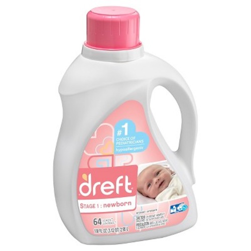 Dreft Stage 1: Newborn HEC Liquid Detergent 100 oz