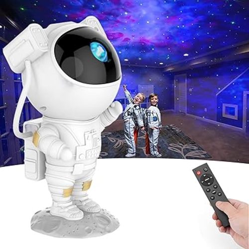 SFOUR Astronaut Galaxy Projector Night Light，Lights for Bedroom,Kids Room Decor Aesthetic, Adjustable Head Angle,Gift for Kids Adults Home Party Ceiling Decor，Christmas Gift