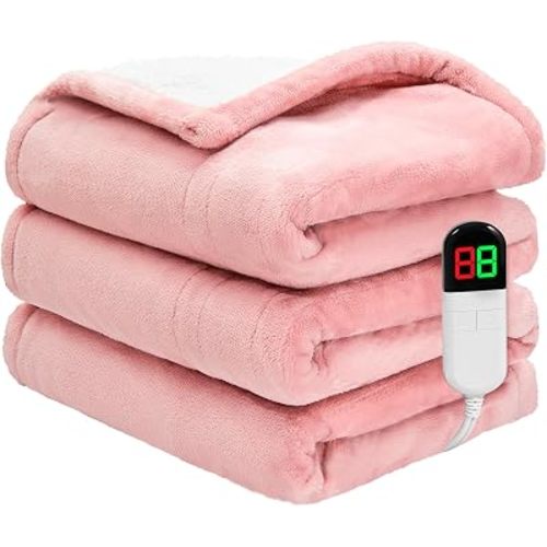 Electric Heated Throw Blanket Premium Soft 8 Heating Levels