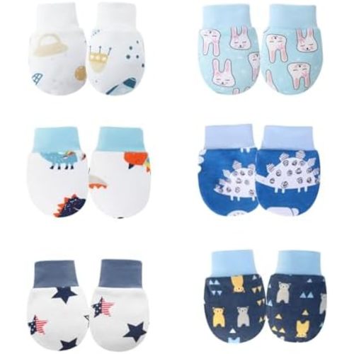 No Scratch Baby Mittens Newborn Infant Toddler Mittens Soft Elastic Wrist Gloves Mitten for 0-6 Months Boys Girls