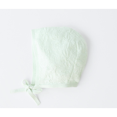 ZARA COTTON AND SILK KNIT BONNET