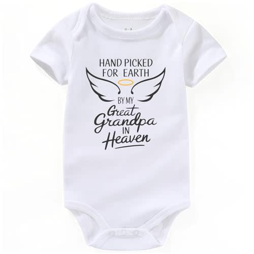 Hand Picked for Earth by My Great Grandparents in Heaven Unisex Baby Bodysuit - White - Newborn, Toddler
