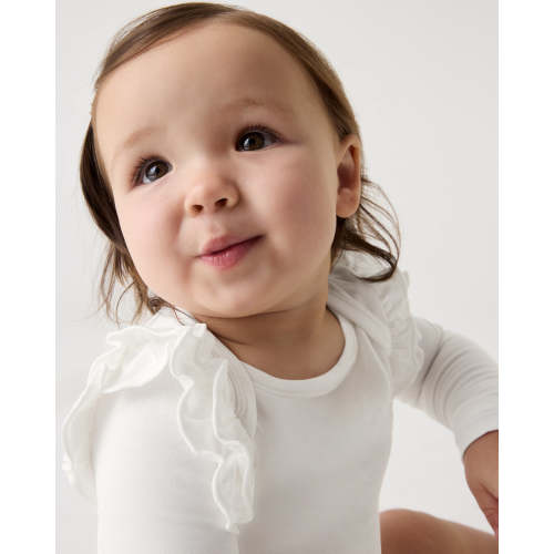 Soft White Flutter Bodysuit