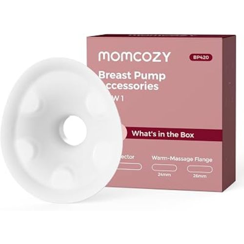 Momcozy Wellness 1 Heated Flange 24mm,Double-Seal for Comfort&Output, 1PCS