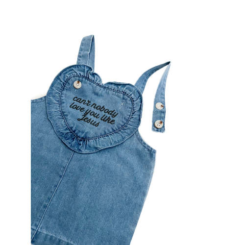 Can't Nobody Love You Like Jesus Denim Heart Dress – OUR HOUSE ABOVE