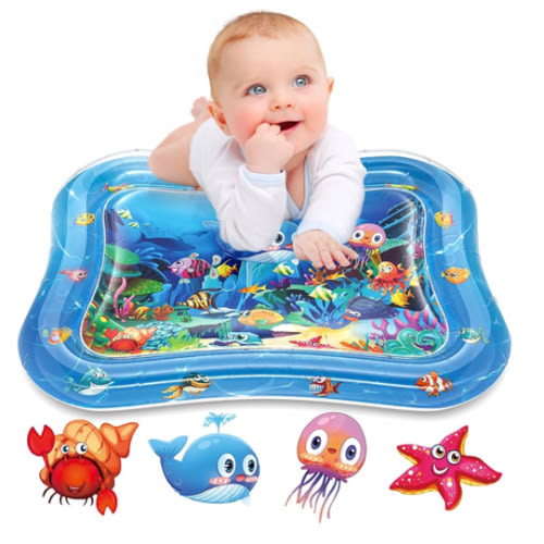Infinno Inflatable Tummy Time Mat Premium Baby Water Play Mat for Infants and Toddlers Baby Toys for 3 to 24 Months, Strengthen Your Baby's Muscles, Portable