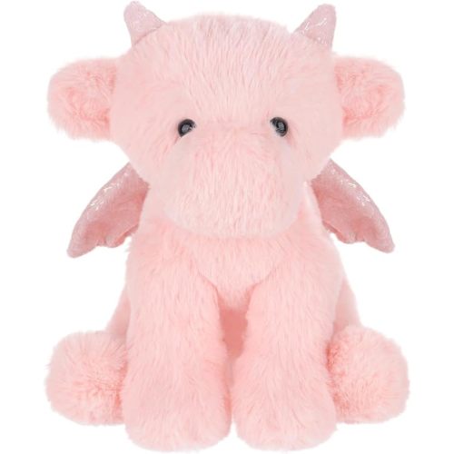 Apricot Lamb Dragon Plush Stuffed Animals for Kids, Soft Cute Plush Toys for Baby Girl and Boy, Fluffy Dragon Pink