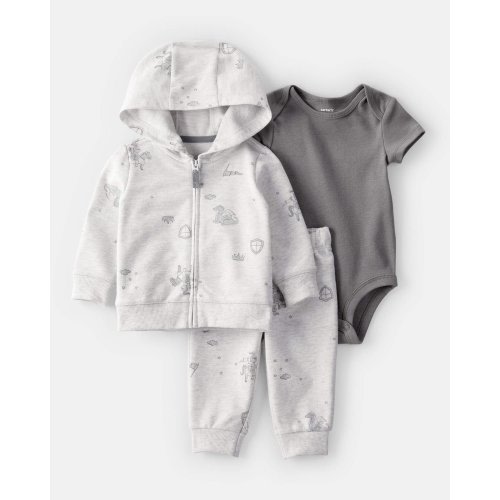 Baby 3-Piece Fairytale Print Little Jacket Set - Ivory/Grey | Carter's