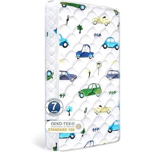 Premium Foam Baby Crib Mattress & Toddler Mattress–Breathable- 52" x 27.6" x 5",Non-Toxic, 100% Soft, Medium Firm Toddler Mattress Fits Standard Full-Size Crib and Toddler Beds