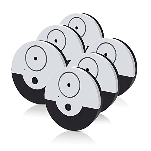 6 Pack Window Glass Break Alarm with Vibration Sensor | Black Silver, up to 1 year battery life, up to 130db