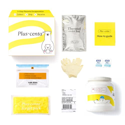 Placenta Encapsulation Kit for Postpartum Recovery, Hospital Placenta Collection Kit with Prepaid Return Shipping, Includes Lab-Based Processing Service | Pluscenta