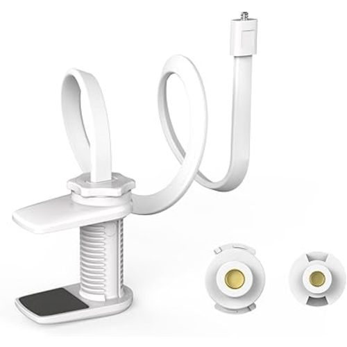 Firskids Baby Monitor Mount Clip Universal Baby Monitor Stand Works for HB6550/ HB65/ ...(White)