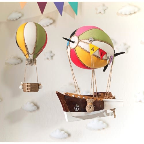 Custom Hot Air Balloon & Airship Nursery Mobile: Steampunk Decor
