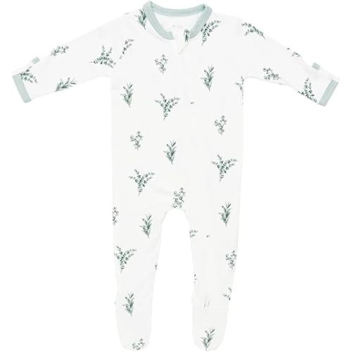 KYTE BABY Unisex Zipper Closure Footies, Rayon Made From Bamboo, 0-24 Months