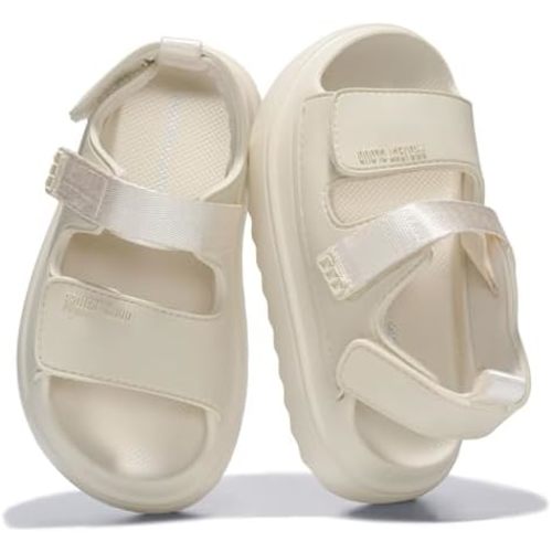 Project Cloud Sandals for Girls Adjustable Straps Kids Slides Non-Slip