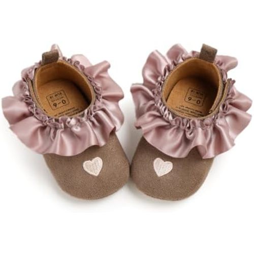 Ohwawadi Infant Baby Boys Girls Slippers Cozy Fleece Booties Soft Bottom Warm Cartoon Socks Newborn Crib Shoes