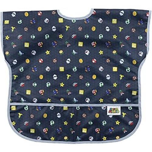 Nintendo Super Mario Short Sleeve Bib for Baby or Toddler