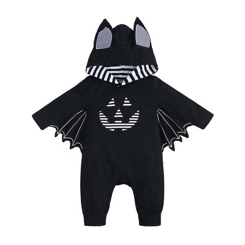 WIBACKER My First Halloween Bat Costumes for Newborn Baby Boy, Cosplay Romper with Hat for Infant Girls