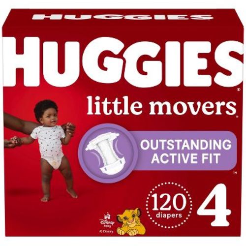 Huggies Little Movers Diapers - Size 4 - 120ct