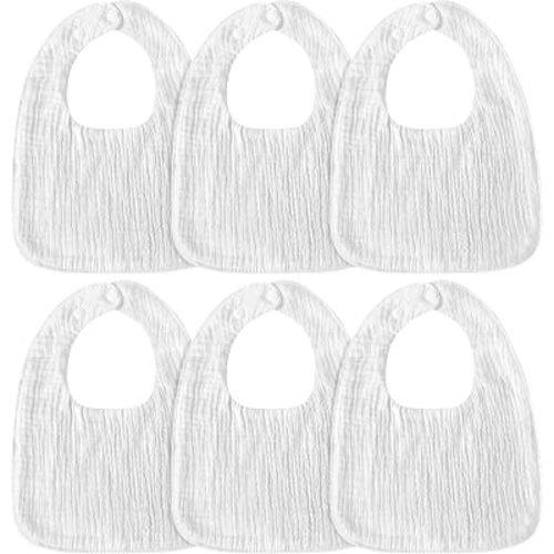 Accmor Muslin Baby Bibs, 6 Pack Soft Cotton Baby Bandana Drool Bibs for Boys Girls Teething and Drooling