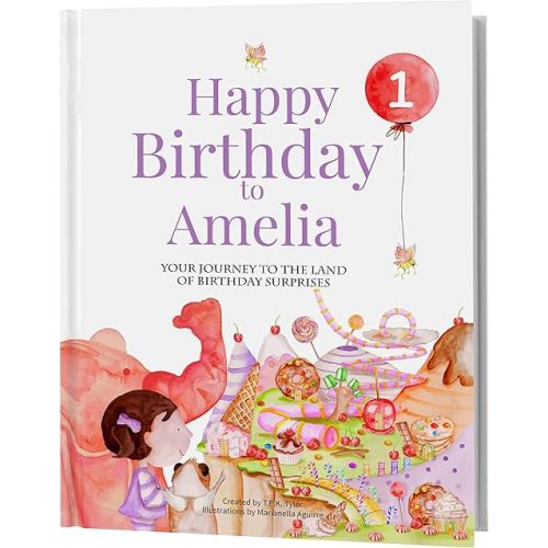 Personalized Baby Book - Baby First Birthday Gift - Custom Name, Age & Hometown Keepsake Story - Personalized Books For Kids - The Birthday Book - Custom Baby Book
