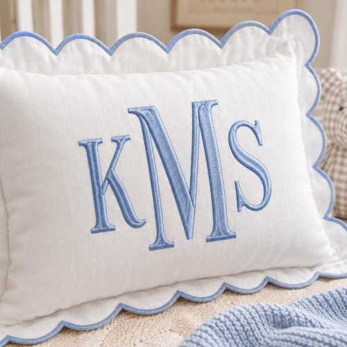 Personalized Embroidered Monogram Pillowcase