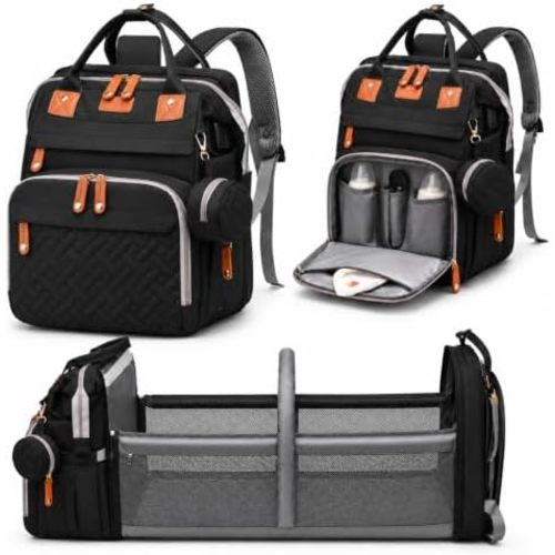 Diaper Bag Backpack with Changing Station, Large Waterproof Travel Baby Bag