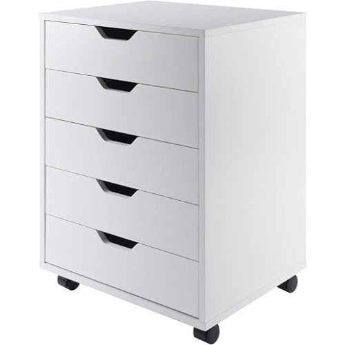 Winsome 10519 Halifax 5-Drawer Composite Wood Cabinet, White