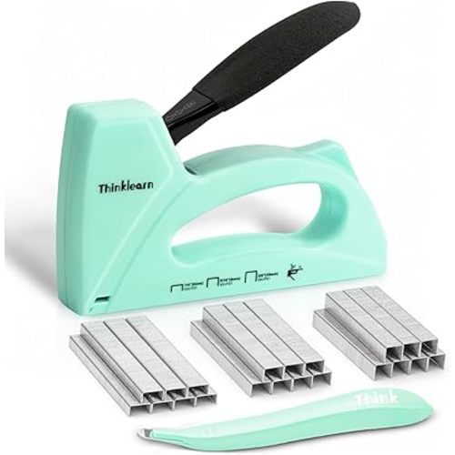 Light Duty Staple Gun for Wood, Upholstery Staple Gun for Classroom with 1600pcs JT21 Staples 1/4, 5/16, 3/8 inch and Staple Remover, Fabric Stapler Gun for Crafts, Bulletin Board Stapler for Teachers