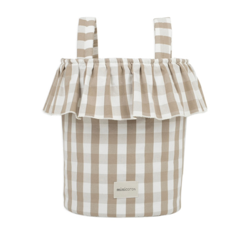 Basket Vichy - Oak + White - Minicoton