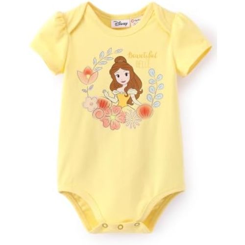 Disney Stitch Princess Marvel Spiderman Mickey and Friends Baby Girls Clothes Snap Bodysuit for Newborn to Infant