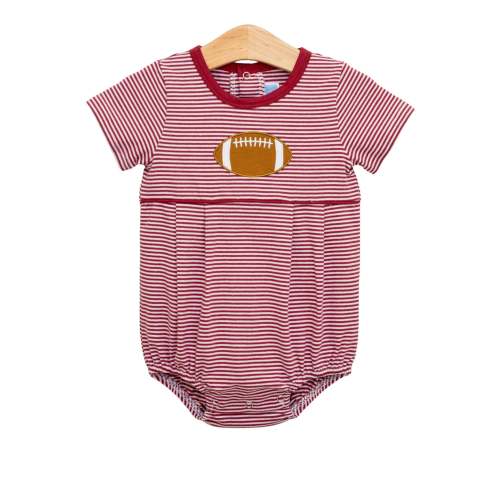 Crimson Football Bubble – Posh Tots Children's Boutique
