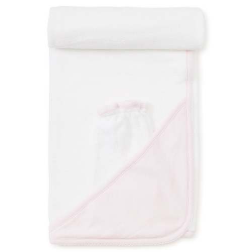Pink/White New Kissy Dots Hooded Towel & Mitt Set