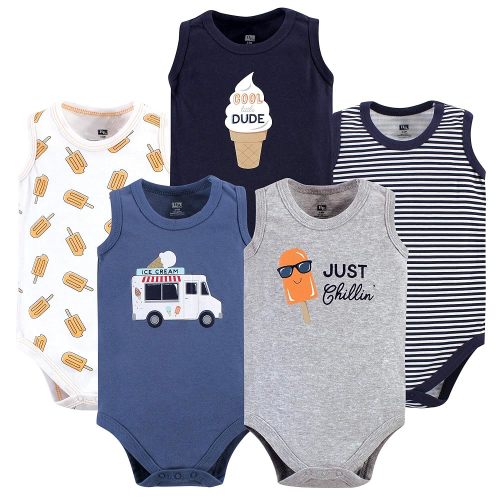 Hudson Baby Unisex Baby Cotton Sleeveless Bodysuits