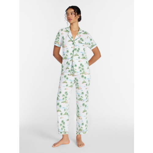 Joyspun Women's Dreamy Soft Collection Notch Collar Top and Capri Pants Pajama Set, 2-Piece, Sizes XS-3X