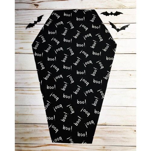 Spooky Little BOO Coffin Burp Cloth Baby Goth Horror