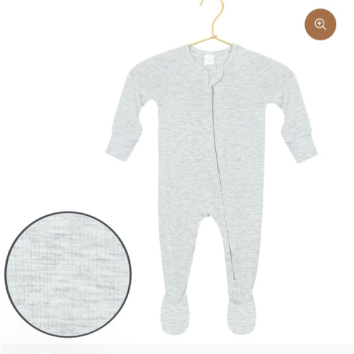Stevie Ribbed Zipper Footies