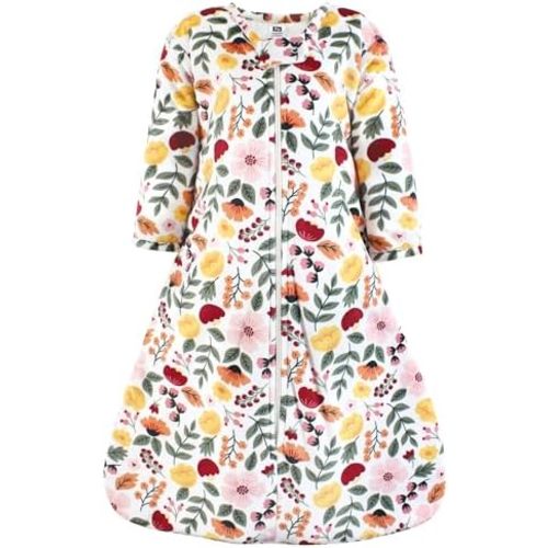 Hudson Baby Infant Girls Long Sleeve Plush Faux Fur Sleeping Bag, Wearable Blanket